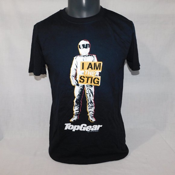 BBC TOPGEAR I AM THE STIG Mens M Black Graph T Shirt New w Tag - Picture 1 of 7
